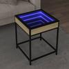 VidaXL Coffee Table with LED Infinity Sonoma Oak 40x40x51 Cm 847673