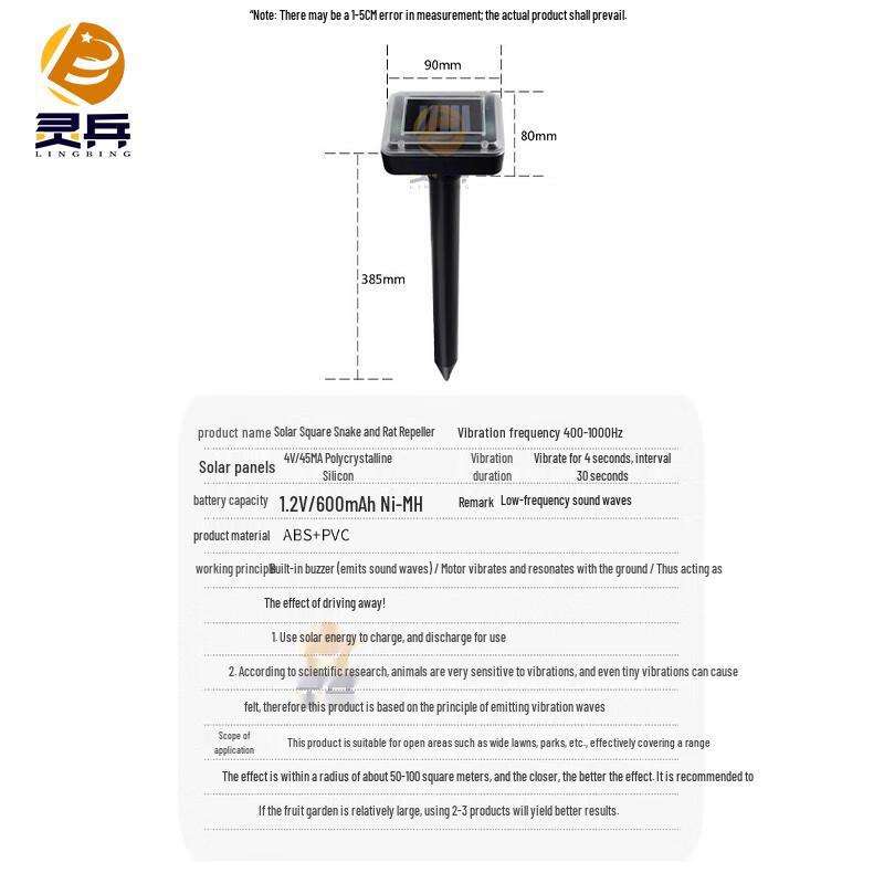 Solar Ultrasonic Snake & Rodent Repellent