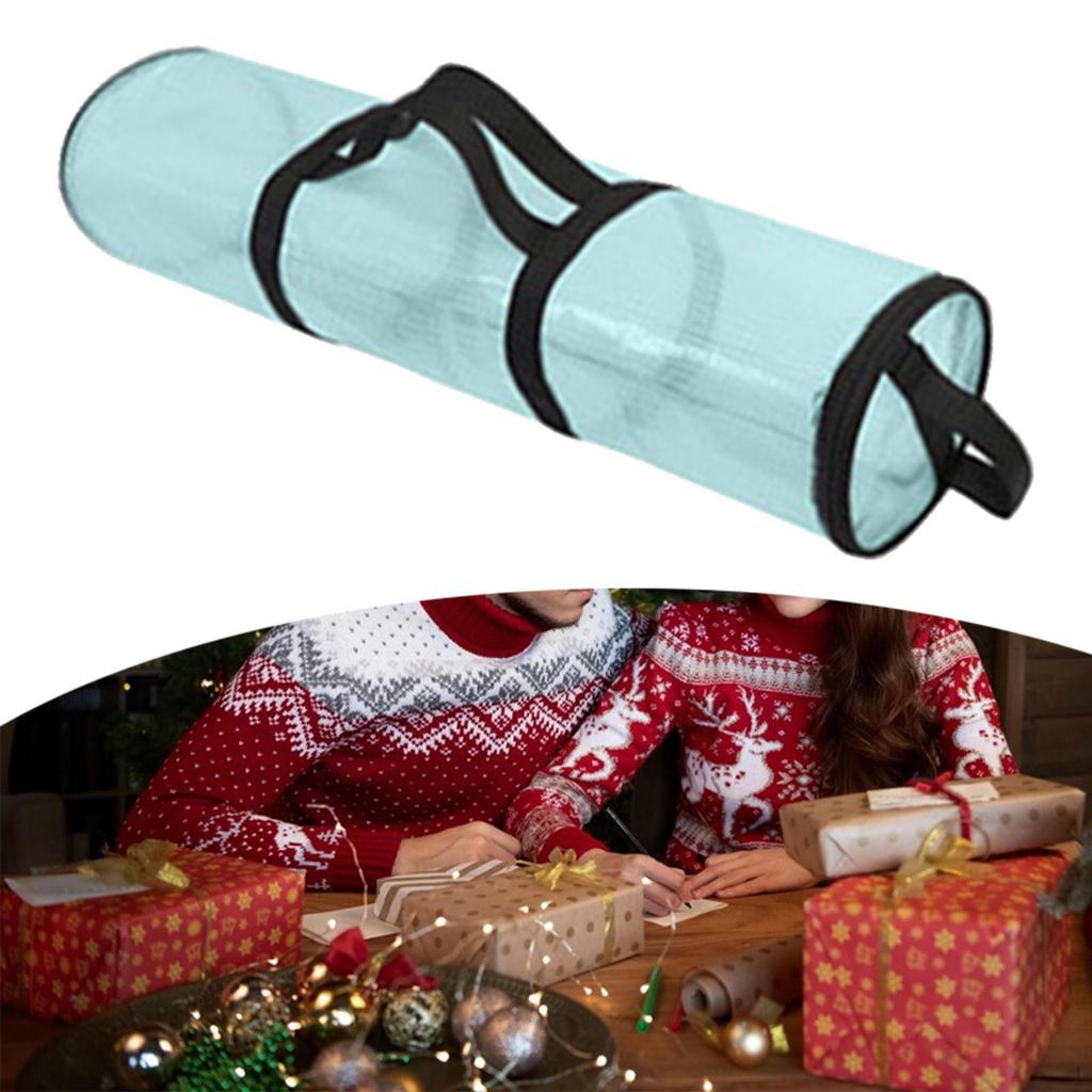 Organizer na papier do pakowania prezentów świątecznych PVC Przezroczyste torby Rolka papieru do pakowania Wodoodporne przechowywanie opakowań