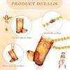 12pcs Cowboy Boot Shot Glasses with Necklace Plastic Cowgirl Shot Cup Wedding Bachelorette Party Supplies Guests Gift Birthday