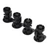 Furniture Foot Cupboard Foot Bathroom Kitchen 4 Pcs/set Black Adjustable Foot Cupboards Plastic Round Support Foot