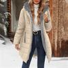 Women's Fashionable Coat Solid Color Long Sleeved Pocket Loose Button Plush Jacket