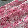 Summer Fashionable Short Sleeve Slimming Water Soluble Lace Dress Vintage Stand Collar Ruffles Splice Lace Mid-Length Dress