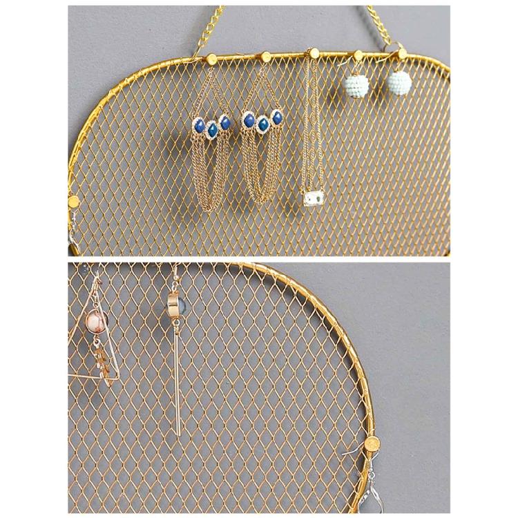 Hanging Earring Holder Wall Mounted Jewelry Organizer Earring Holder Grid Shape Display Earring Organizer
