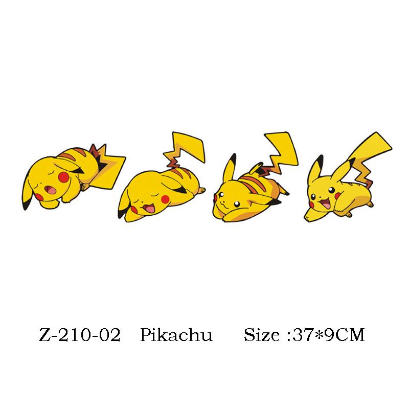 Kawaii Pokemon Pikachu Araba Çıkartmaları Karikatür Stilinde Su Geçirmez Otomatik Cam Sürüş Aynası Çıkartmaları Araba Ön Cam Süslemeleri