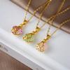 Birthday Stone Heart Necklace Niche Design for Women Light Luxury Necklace Design High-end Pendant Accessory Collarbone Chain
