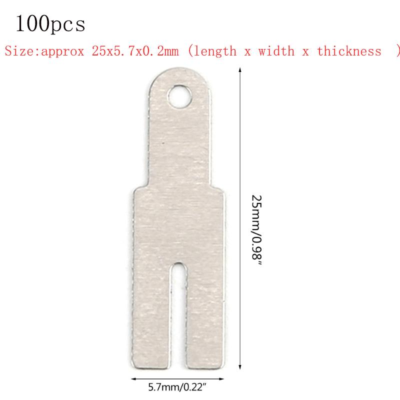 for T/Y/H Shaped 100 Pcs Nickel Sheets Long Battery Spot Welding Machine Welder Washers Nickel Plated Steel Strap Strip Shee