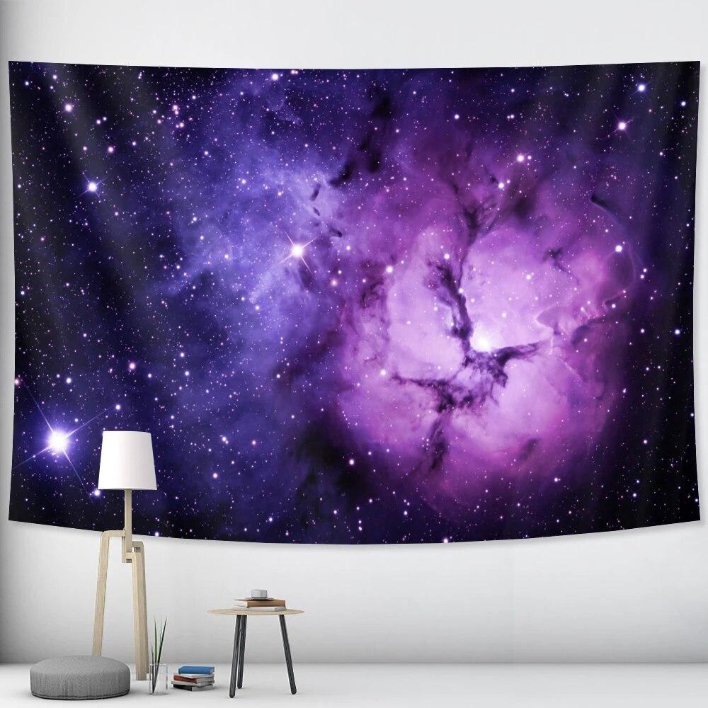 Starry Sky Wall Hanging Psychedelic Scene Mandala Witchcraft Tapestry Hippie Bohemian Decorative Tapestry Yoga Mat Mattress