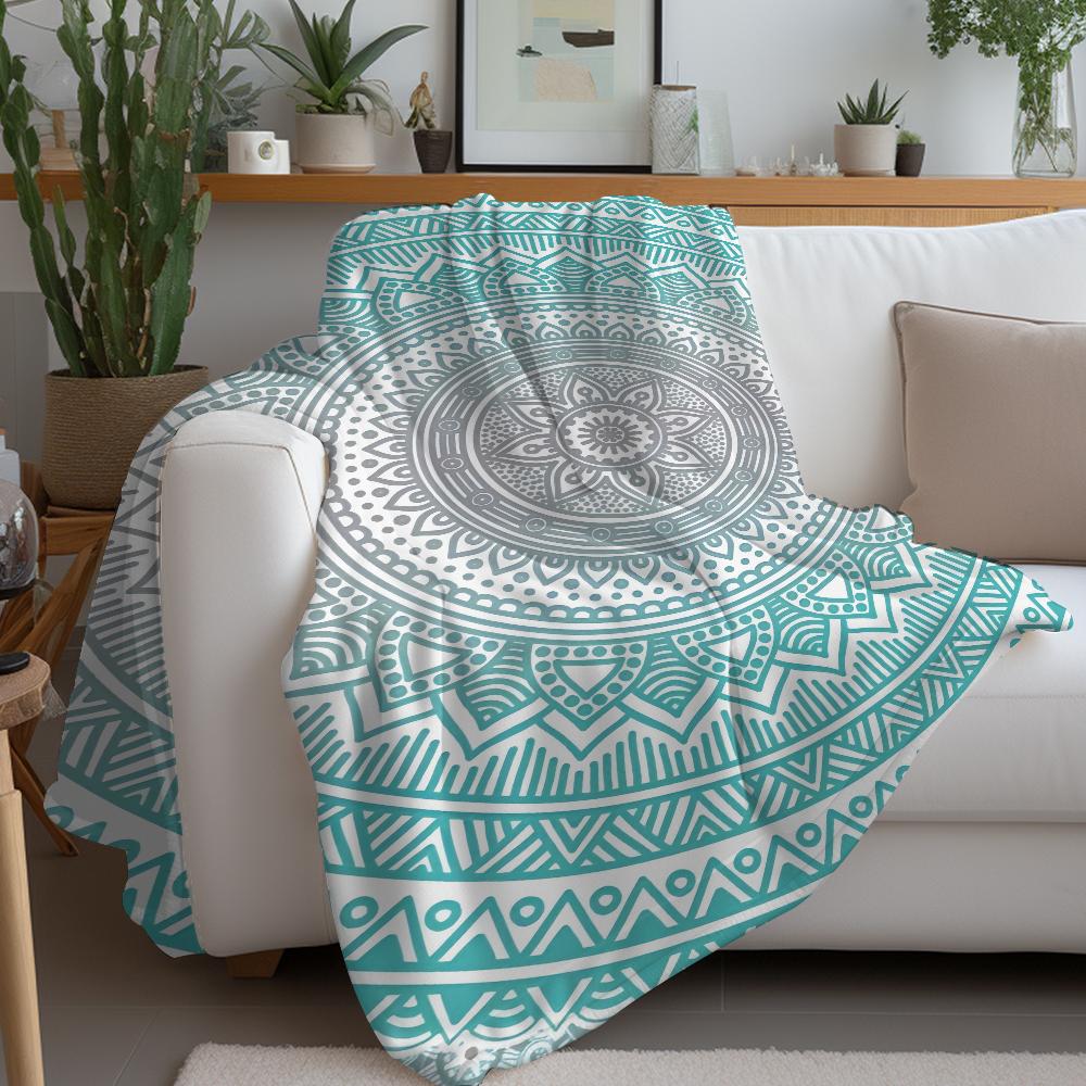 Mandala Bohemian Art Blanket Warm Soft Suitable For Bedroom Sofa Bed Living Room Office Travel Camping Gifts