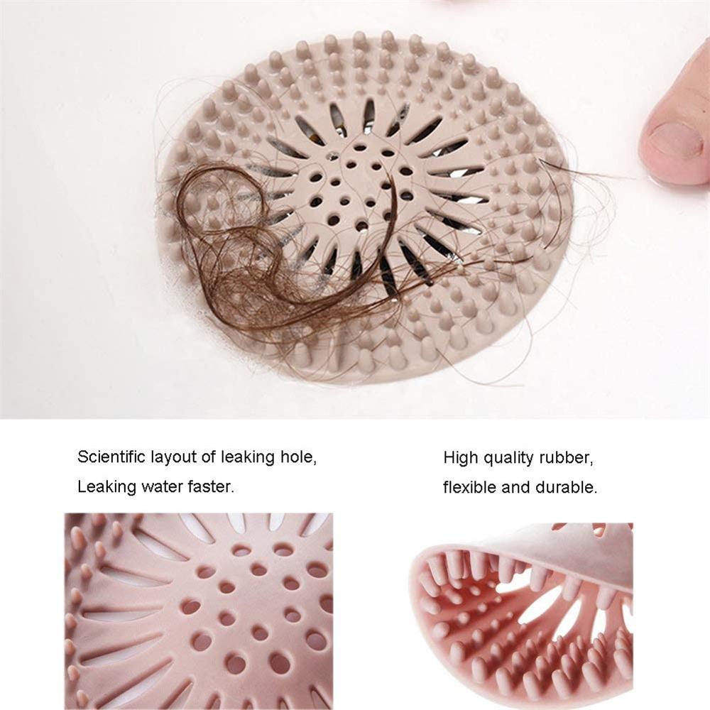 Kitchen and Bathroom Sink Floor Drain Hair Filter Plug Sewer Filter Sink Anti-clogging Five-color Pack