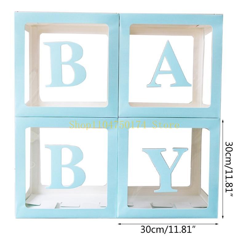 Set of 4 Baby Boxes with Letters for Wedding Baby Shower Birthday Party Decor top sale