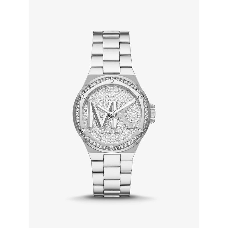 Серебристые часы Michael Kors Lennox с паве-логотипом MK7234 серебряный