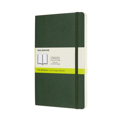 Moleskine Klasický zápisník Mäkká obálka Bez liniek Veľký rozmer široký x 21 cm Myrtle Green QP618K15 (13 cm dlhé)
