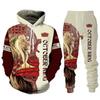 Man Woman Casual Hoodie+pants 2PCS Country Girl Deer Hunting 3D Print Tracksuit Set Set Fashion Camo Streetwear Pullover Clothes