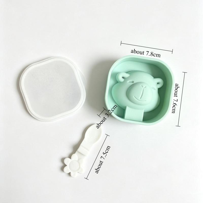 1pc Silicone Mold Cartoon Design With Lid DIY Tool For Making Ice Cream Cheese Stick Jelly And Popsicle For Kids