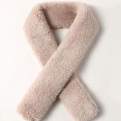 LALA Fur Scarf Petite-Beige