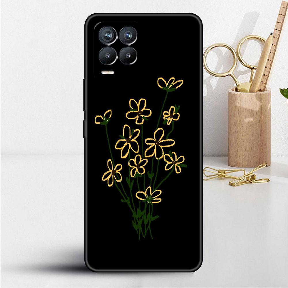 Case For Realme 8 C21y GT Neo 2 3 8i C21 7 C11 6 C12 C35 C3 GT 9 Pro C12 Silicone TPU Phone Cover Flower
