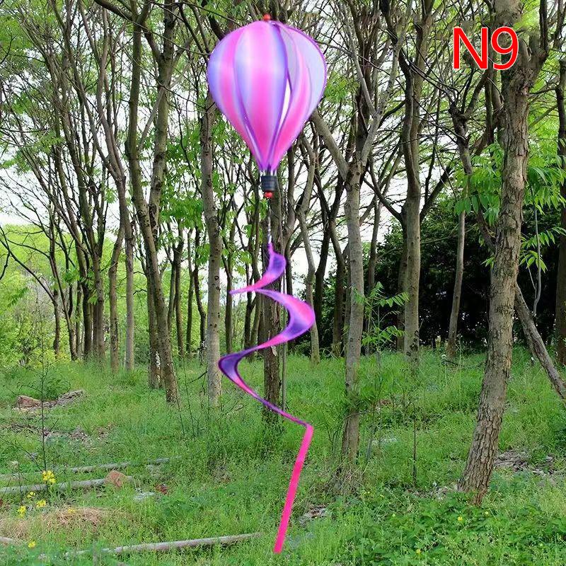 Air Balloon Wind Spinner Rainbow Hanging Wind Twister Outdoor Windmill Garden Yard Home Festival Celebration Balloon