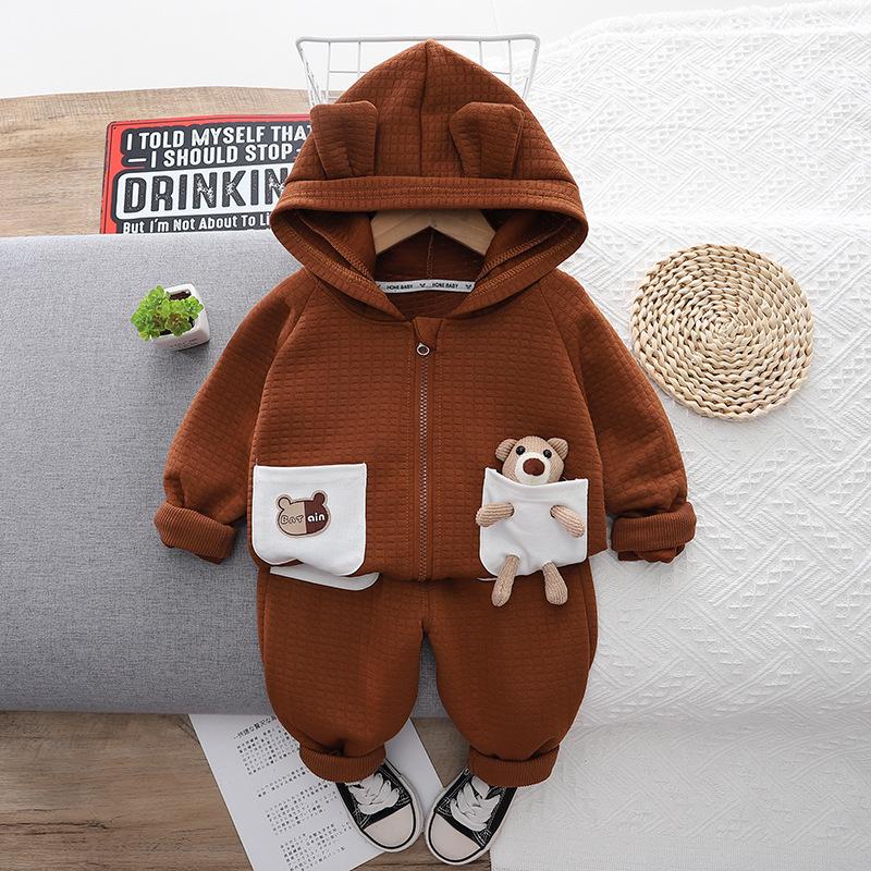 Acheter Ensemble de vêtements pour enfants, manteau à capuche et