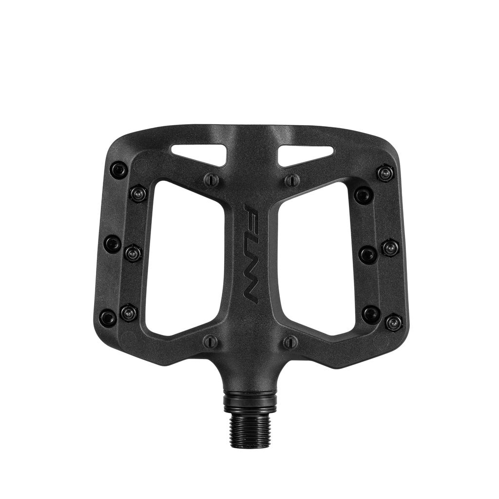 Funn Taipan S Fiberglass Reinforced Thermoplastic Bicycle Pedals CrMo Axis with Pins for Riding - 9/16" Anti-Slip MTB/BMX/City/Gravel (Black)