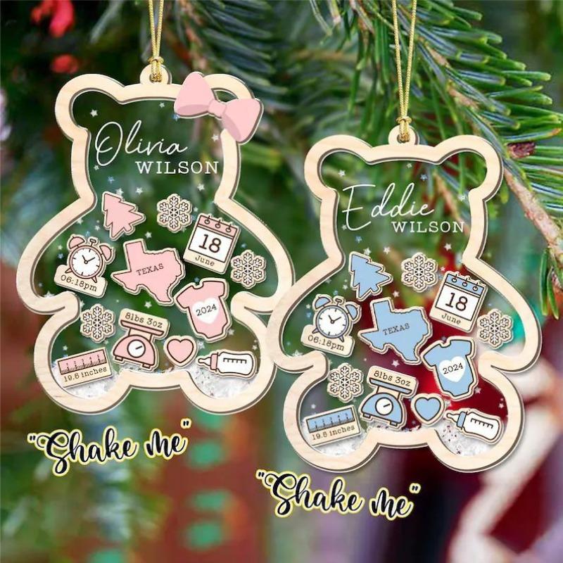 

Новый ребенок первое рождественское украшение орнамент креативная личность 4D трясущаяся подвеска DIY Рождество 6 inch (15cm)