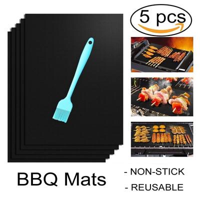 5Pcs BBQ Matten Küche Backen Matte Praktische Chef Grill Pad Outdoor Grill Kochen Werkzeug