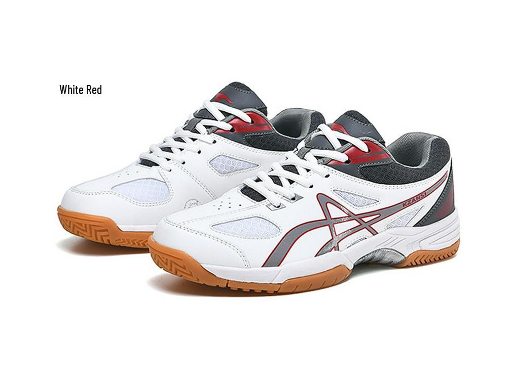 Men's 2023 Mesh Badminton & Table Tennis Shoes, Large Size, All-Season Volleyball Sports Shoes for Men & Women.