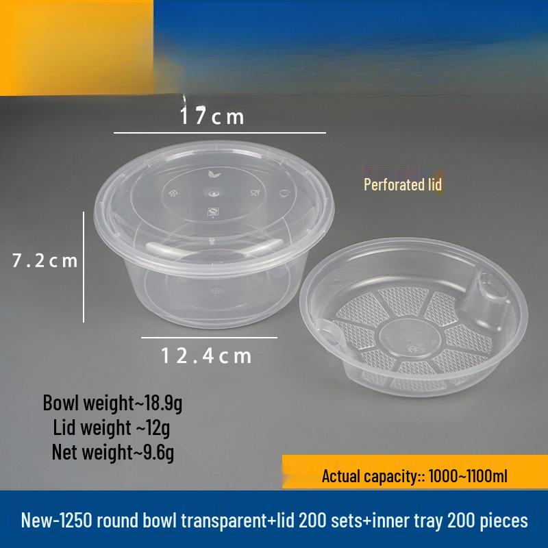 Doppelschichtige Takeaway-Box für Nudeln und Suppe - Nass-/Trocken-Trennung