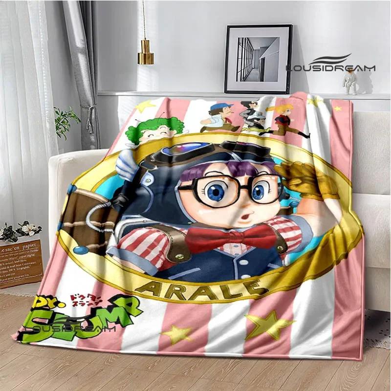 Doctor Slump Cartoon Printed Blankets Flange Warm Blanket Soft and Comfortable Blanket Picnic Blankets Bed Linings Birthday Gift