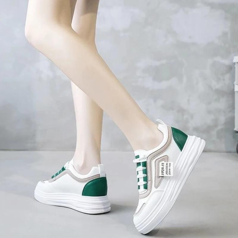 

Sneakers Woman Footwear Sports Athletic White Shoes for Women Spring Autumn Walking Original New In Stylish 2025 Aesthetic A H 40