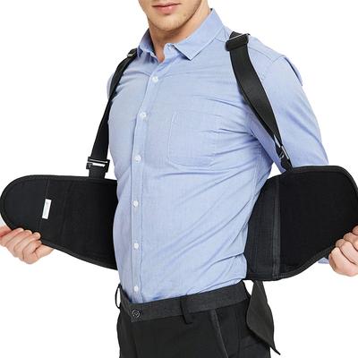 New Adjustable Waist Support BeltIndustrial Work Back BraceMedical Lumbar Fitness Weightlifting Back Belt with Shoulder Straps