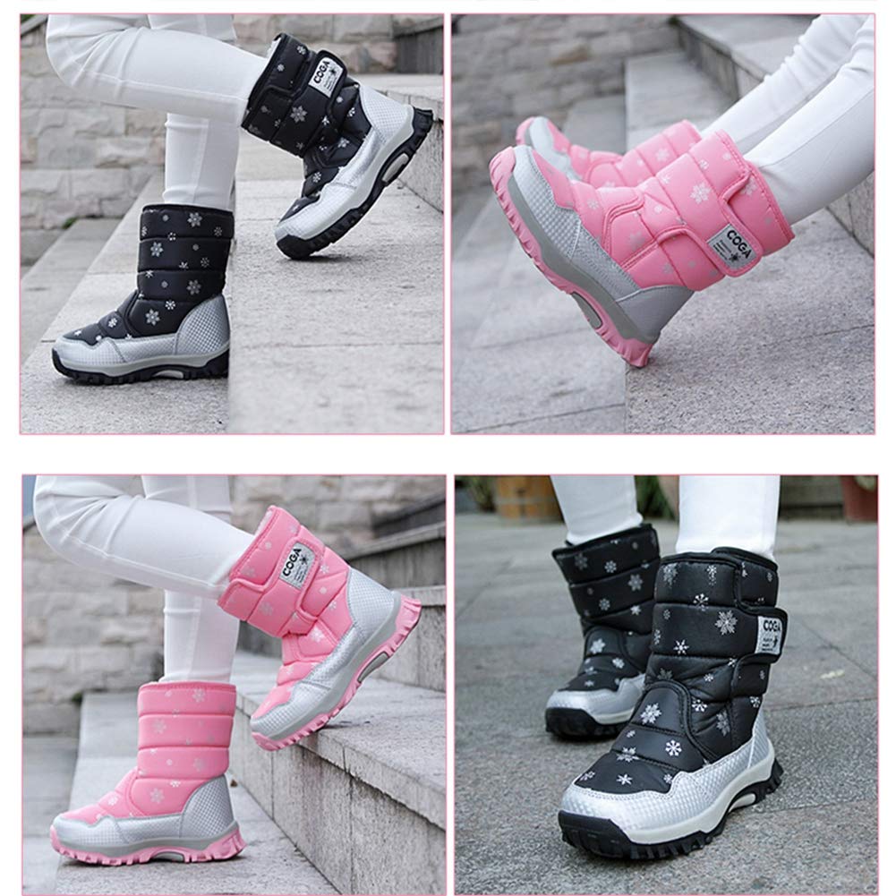 Meio Snow Junior Winter Shoes with Fleece and for Skiing and Outdoor for Boys and Girls Kids' Boots, Boots, Boots, Children's Lining, Waterproof,