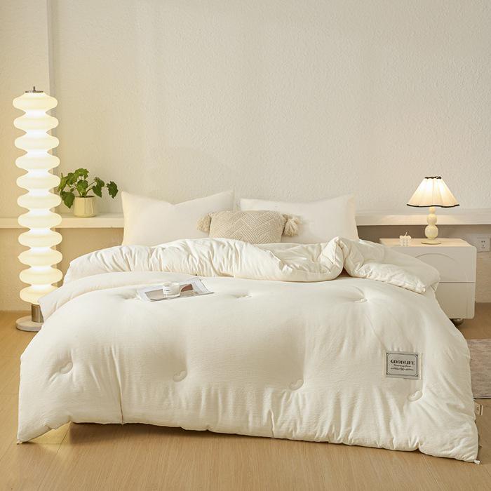 Kołdra Gruba z Włókna Sojowego Klasy A Antybakteryjna - Ciepła na Zimę, Przytulna na Wiosnę i Jesień, Pojedyncza Kołdra Bawełniana na Wszystkie Sezony