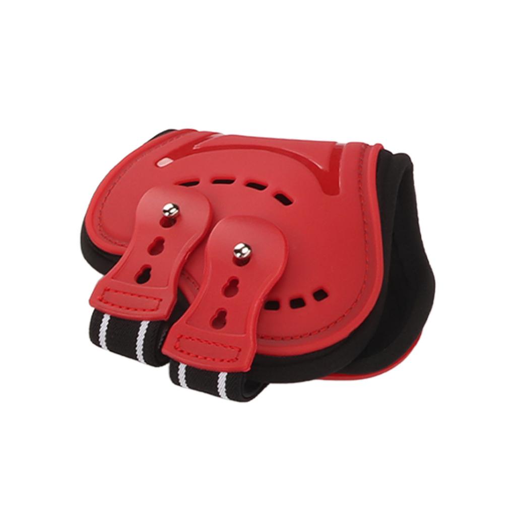 Fetlock Horse Boots Lightweight Breathable Wearproof Horse Hind Leg Boots for Horse Accessories Red