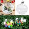 10cm Fillable Clear Plastic Christmas Baubles Perfect for DIY Ornaments