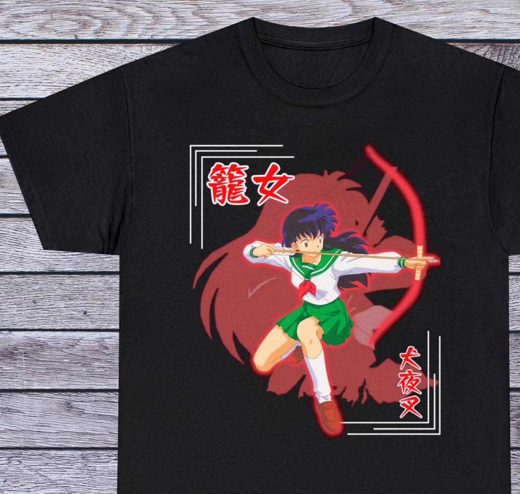 

Waifu Kagome T Shirt Inuyasha Tee 90s Anime Clothing Manga Cosplay Japanese XL