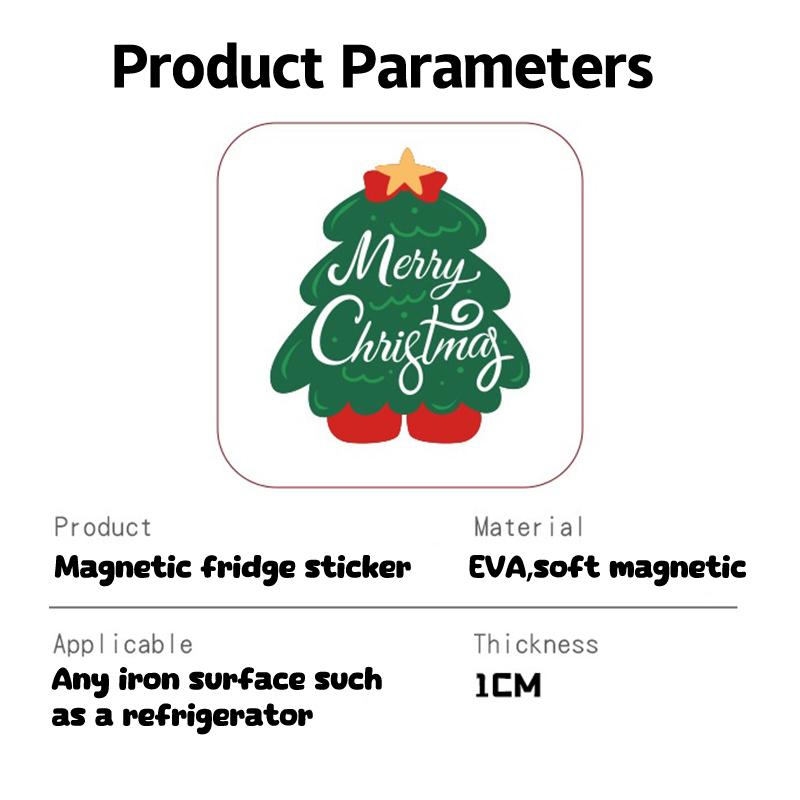 1Set Mixed Christmas Fridge Magnet Diy Decoration Santa Claus Snowman Christmas Tree Fridge Magnets Kitchen Accessories Gift