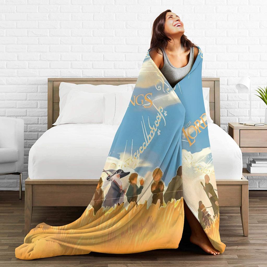 L-Lords Of The R-Rings Plush Blanket Students Flannel Bedding Throws For Living Room Super Warm Design Quality Bedspread Gift