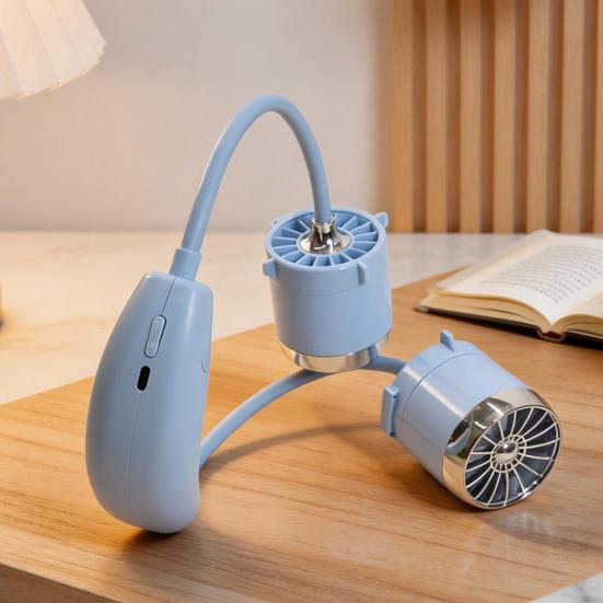 Portable Neck Fan 1-100 Speed Rechargeable Quiet Hands Free USB Fan Flexible Wearable Cooling Personal Fan for Outdoor Travel Office