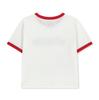 Matin Kim MATIN LOGO RINGER CROP TOP - Cream / White / Navy Aesthetic
