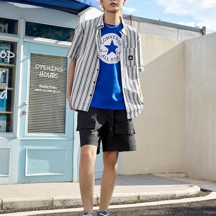 Converse Go-To Chuck Taylor Patch Standard Fit T-Shirt Asia Sizing 'Blue' Men's 10023854-A02