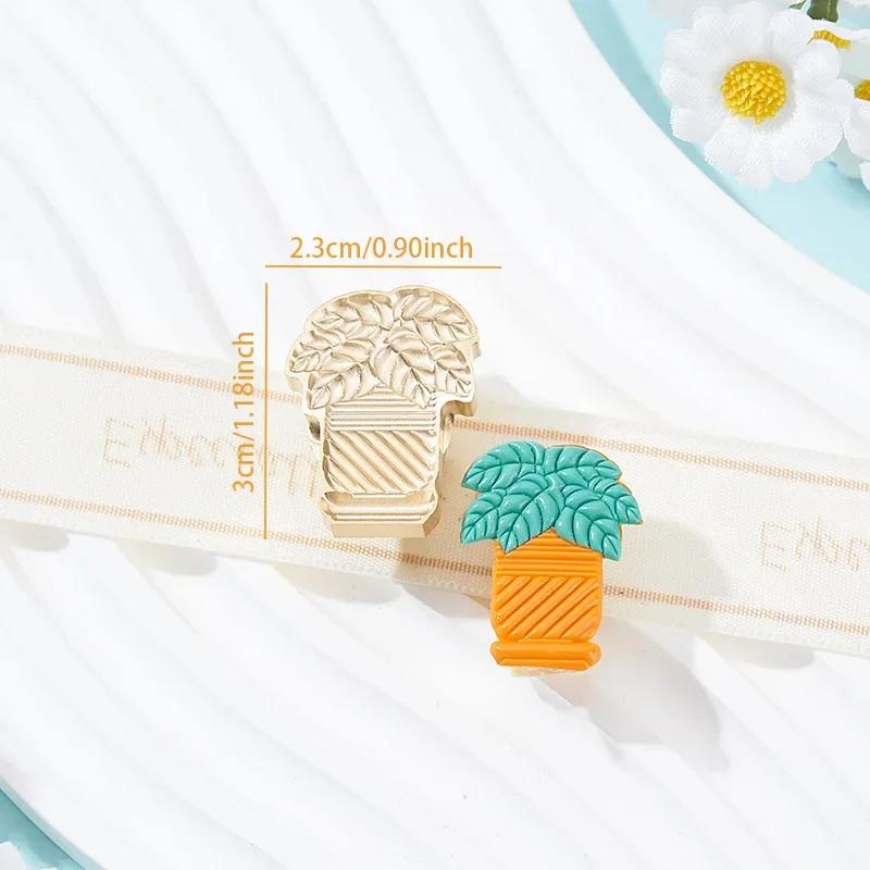 Plant Bonsai Series 3D Relief Wax Seal Stamp Retro Sealing Wax Stamp Head DIY Sealling Stamp Scrapbooking Envelope Invitation
