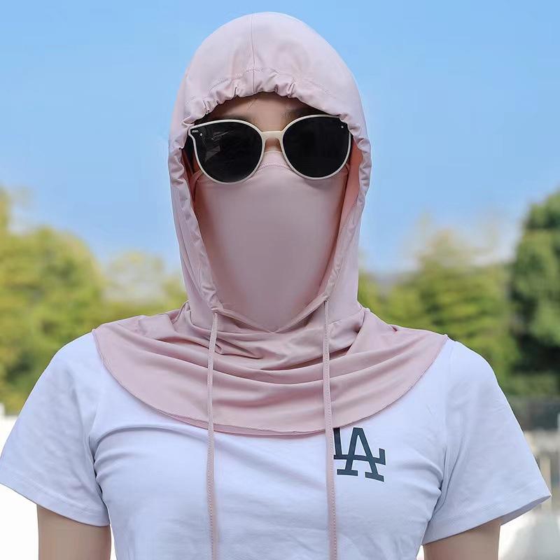 1Pcs Full Face Cover Fishing Hat Sun Cap With Mask Summer Hat Outdoor Anti-Uv Sunscreen Hat Protect Neck Hiking Hat Unisex