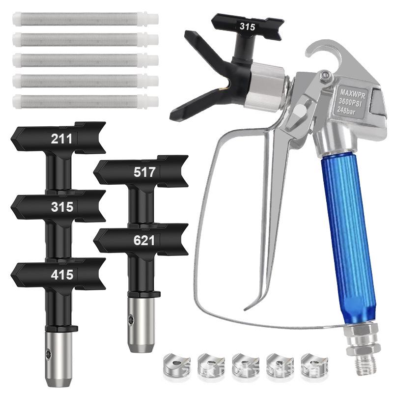 High-Pressure Airless Sprayer Kit: Nozzle, Duckbill Seat, Pipe, Spray Gun Filter, Extension Rod.