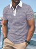 Men's Summer Short Sleeved Shirt with Personalized 3D Printed Button Polo Shirt
