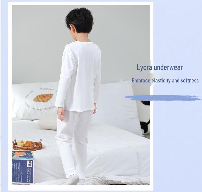 Chłopięcy Termiczny Bawełniany Zestaw Bielizny Lycra - Jesień/Zima 2025