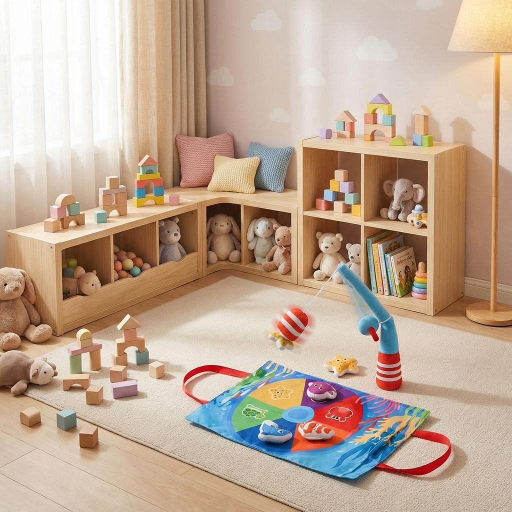 Stoff-Fischerspielzeug für Kinder, Angelfun, Frühe Kindheitspädagogik, Intelligenzentwicklung und Erleuchtung für Babys