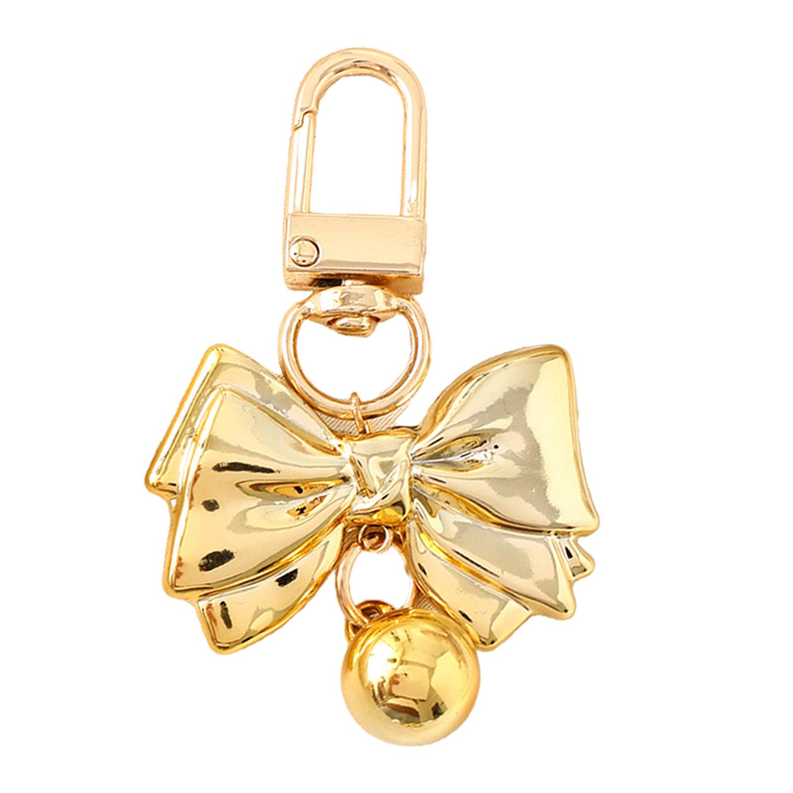 

Стильный сердечный орнамент, украшение для сумки, уникальный бант, брелок с подвеской в виде сердца, стильный брелок, аксессуар с подвеской 2 золотой