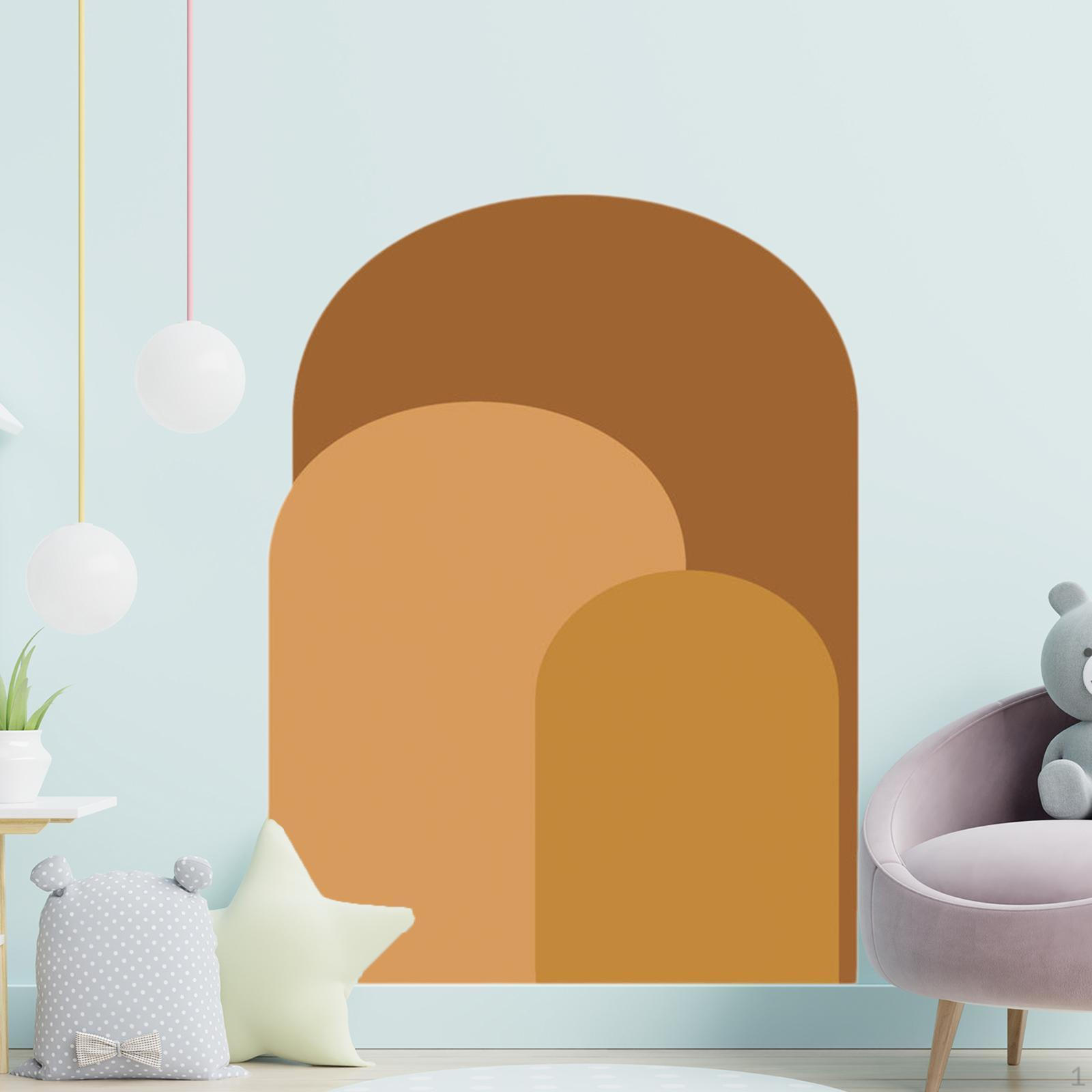 

Arch Sticker Boho Modern Kindergarten Background Decoration Indoor Kids Room Office PVC помаранчевий