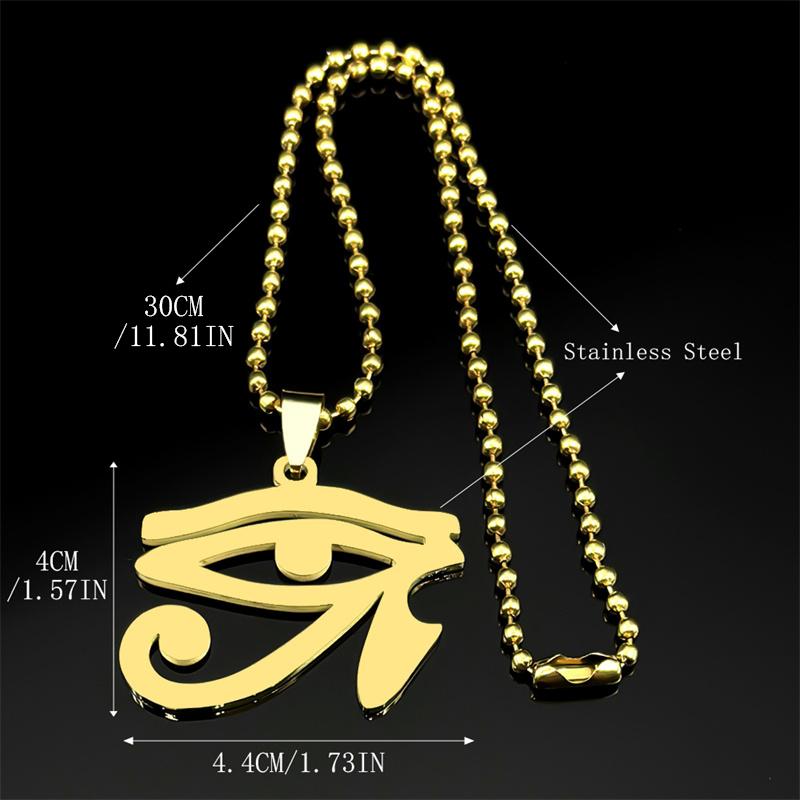 Stainless Steel Egyptian Eyes Car Pendant for Women Men Statement Mythology Eye of Ra Horus Symbol Car Bag Pendant Jewelry